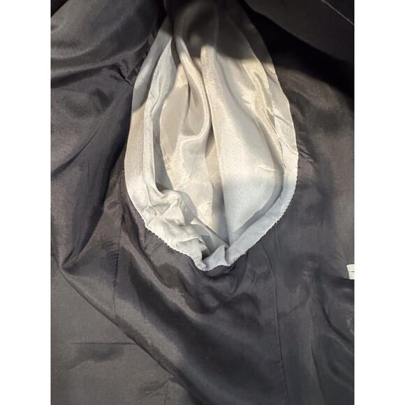 HUGO BOSS Mens Blazer Gray Pinstripe Two Button Sport Coat Suit Jacket Slim 40L - Picture 8 of 9